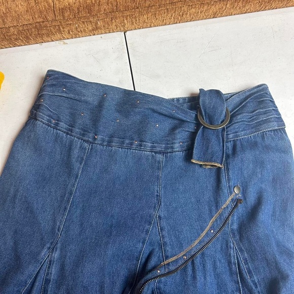 Denim A-Line Skirt - Picture 3 of 5